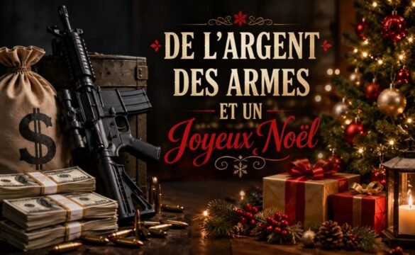de l'argent des armes et un joyeux noel​